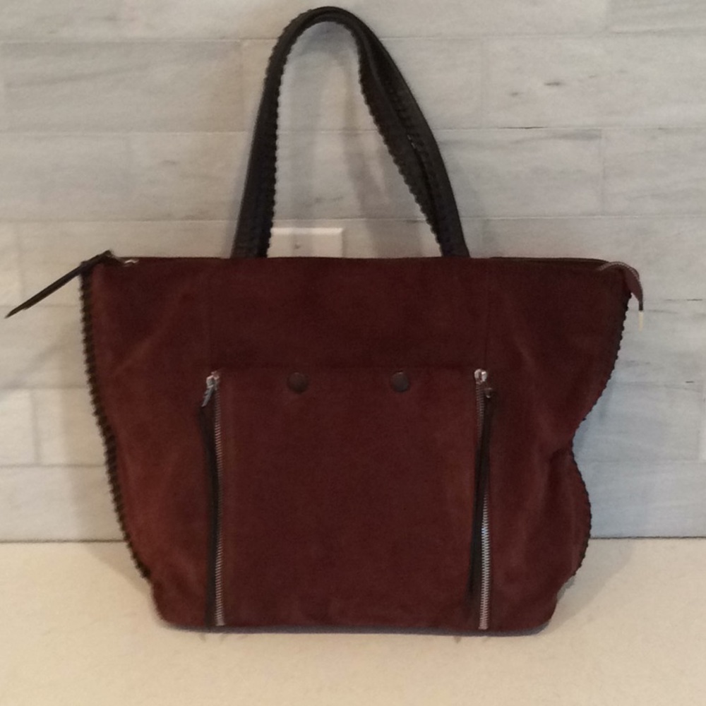 Suede ALLSAINTS Fleur De Lis brown tote